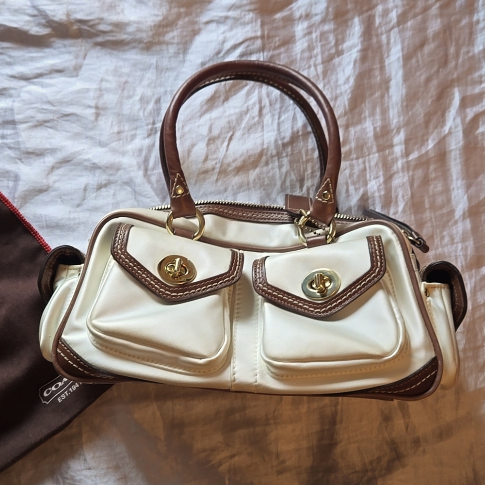 Rare Vintage Coach Sateen Satchel